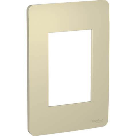 Placa 3 Modulos Horizont Aluminio Gold Schneider Gobantes Cl