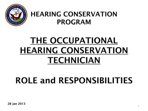 PPT HEARING CONSERVATION PROGRAM PowerPoint Presentation Free