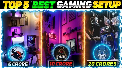 TOP 5 GAMING SETUP OF FF YOUTUBERS FREE FIRE YOUTUBERS BEST GAMING