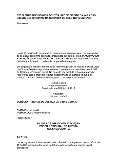 Agravo Em Execu O Xxiv Exame Da Oab Excelent Ssimo Senhor Doutor