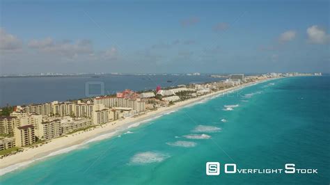 Overflightstock Drone Aerial View Playa Delfines Cancun Mexico