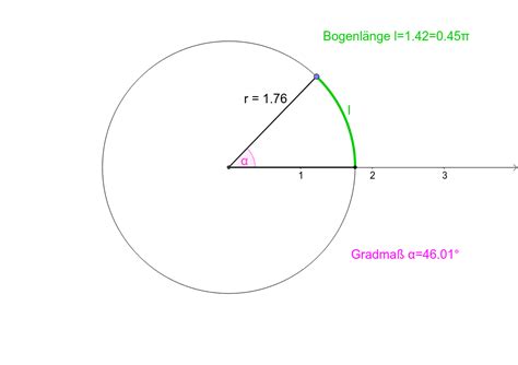 Von Der Bogenl Nge Zum Bogenma Geogebra