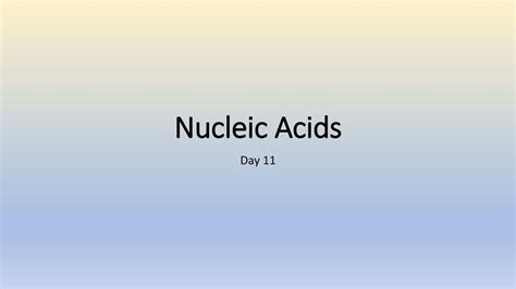 Nucleic Acids Day Ppt Download