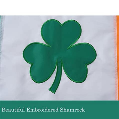 AMZFLAG Ireland Flag 3x5 Embroidered Shamrock Irish Flags Heavy Duty