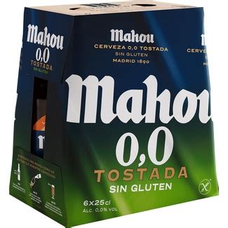 Cerveza Tostada Sin Alcohol Sin Gluten Pack Botellas Cl Mahou