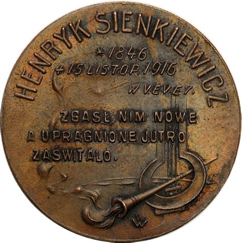 Polska Medal Henryk Sienkiewicz Wielkiemu Ja Mu Nikowi