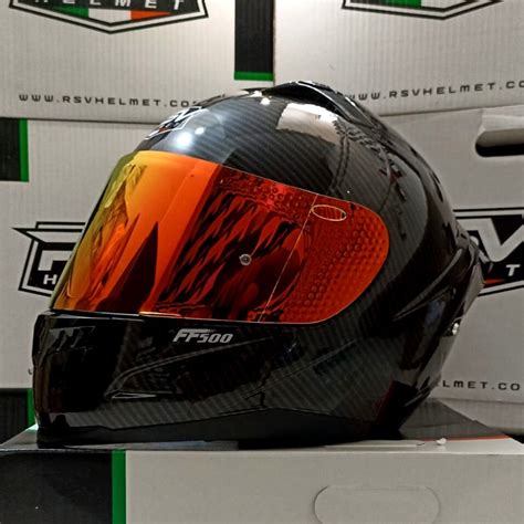 Jual HELM RSV FF500 CARBON GLOSSY PAKET GANTENG HELM FULL FACE HELM