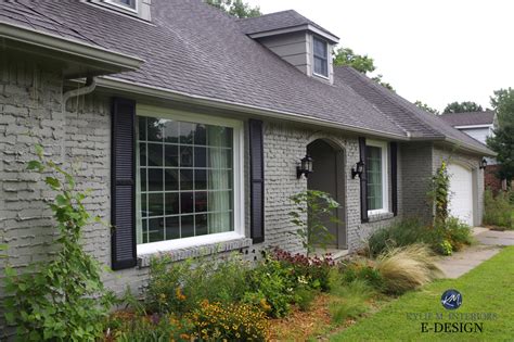 Exterior Brick With Weeping Mortar Painted Sherwin Williams Dorian Gray