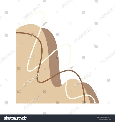 Aesthetic Wave Border Vector Illustration Corner Stock Vector Royalty