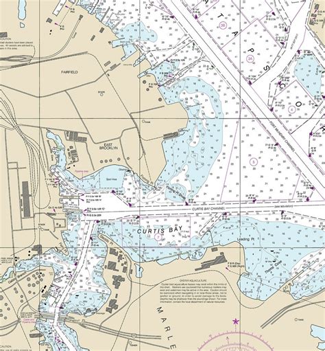 Nautical Charts Of Baltimore Harbor Maryland Patapsco Etsy