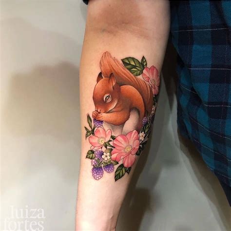 Cute squirrel tattoo | Orangetattooshop.com