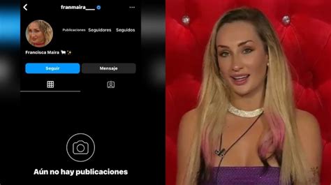 Cerró su cuenta o fue reportada Perfil de Francisca Maira fue