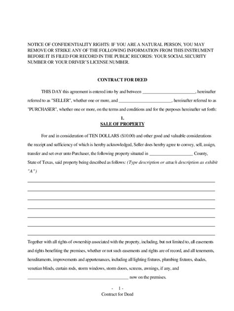 Contract For Deed Texas Pdf Fill Out And Sign Online Dochub