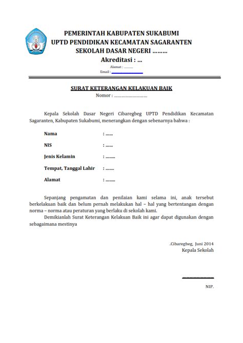 Detail Contoh Surat Keterangan Kelakuan Baik Dari Sekolah Koleksi Nomer 19