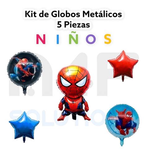 Kit De Globos Met Licos Spiderman Hombre Ara A Paq Pz Meses Sin