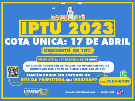 IPTU 2023 já está disponível para retirada ou emissão online Rádio