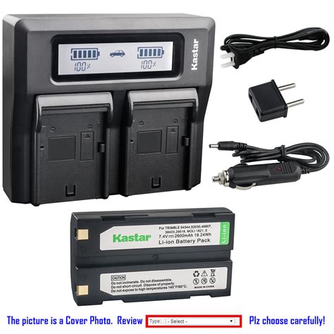 Kastar Battery Dual Lcd Charger For D Li1 Ei D Li1 Trimble R8 Gps Trimble Mt1000 Ebay