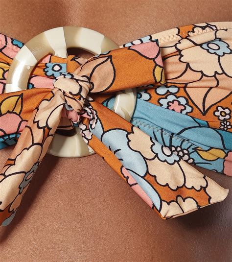 Floral Halterneck Bikini Top In Brown Dodo Bar Or Mytheresa