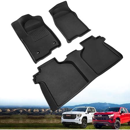 Amazon 3W Floor Mats Fit For 2019 2023 Chevy Silverado GMC Sierra