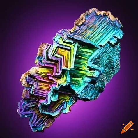 High Definition Image Of Bismuth Crystals On Craiyon