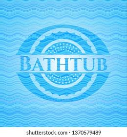 Bathtub Water Wave Representation Emblem Background Vector De Stock