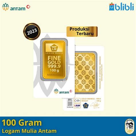 Jual EMAS ANTAM 100 Gram LM LOGAM MULIA CERTICARD CERTIEYE TERBARU Di