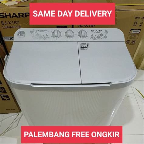 Jual MESIN CUCI SHARP 9KG 2 TABUNG 90MW 9 KG 90 MW EST90MW Shopee