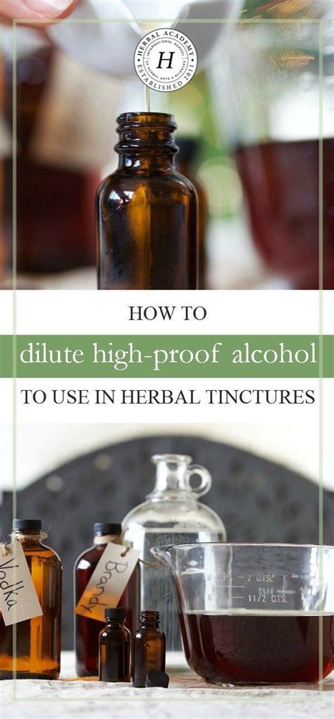 How To Dilute High Proof Alcohol To Use In Herbal Tinctures Herbal