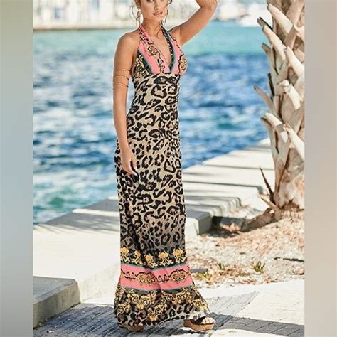 Venus Dresses Venus Plus Size Boho Gaudy Beach Eclectic Leopard