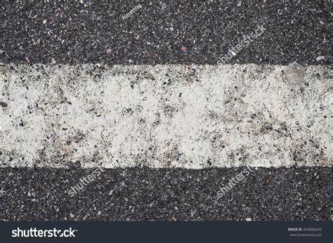 Asphalt Texture White Separation Line Top Stock Photo 454006243