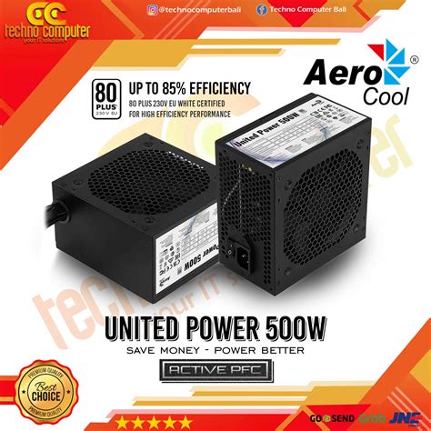 Aerocool United Power 500w 80c PLUS White - Techno Komputer Bali - Toko ...