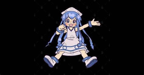 I Draw Happy Blue Squid Girl Shinryaku Ika Musume Anime Squid Girl