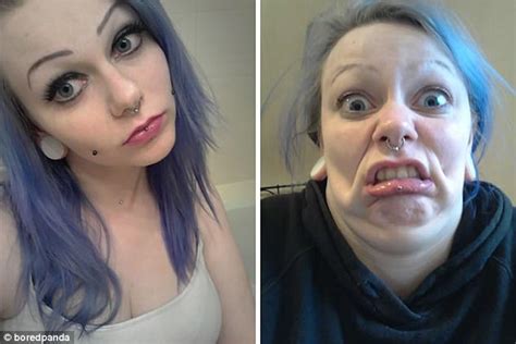 Women Share Photos Of Them Pulling Their Ugliest Faces Daily Mail Online