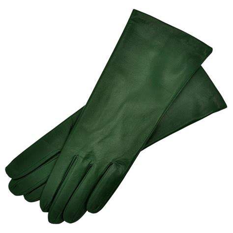 Marsala Olive Green Leather Gloves Handmade Leather Gloves