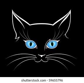 Vector Image Cat Eyes Darkness Stock Vector Royalty Free