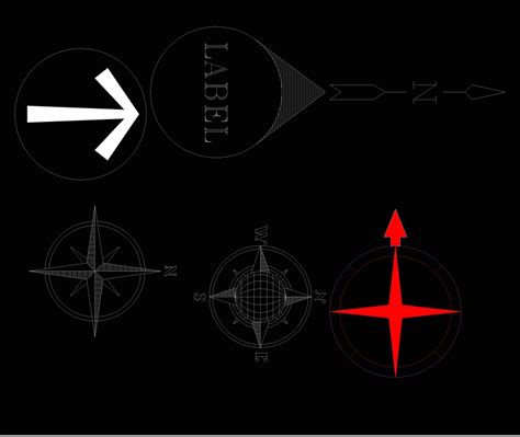 Norte En Autocad Librer A Cad