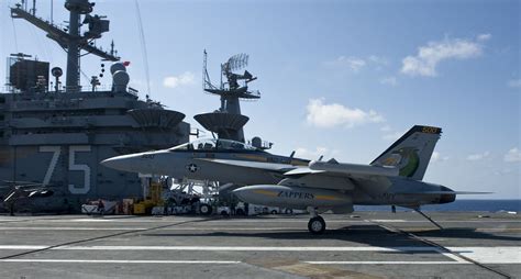 Ea 18g Growler Lands Aboard The Uss Harry S Truman Cvn 75 Member S Albums Combatace