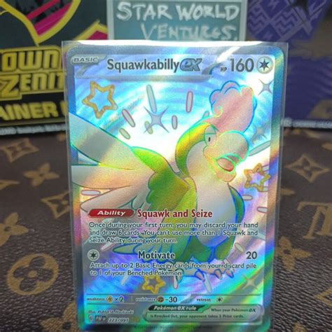 Squawkabilly ex - 223/091 Shiny Ultra Rare (Paldean Fates) Pokemon TCG card 2024 | Shopee Malaysia