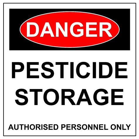 Pesticide Storage Warning Signs