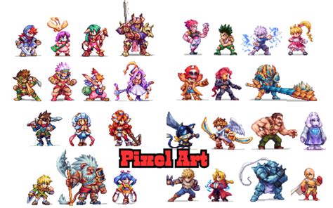 Do Pixel Game Art Pixel Character 8 Bits 16 Bits Pixel Art Rpg