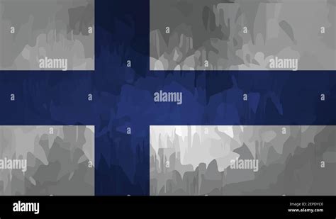 Vector Illustration Cool Grunge And Distressed Flag Of Finland Stock