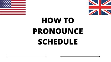 How to Pronounce SCHEDULE in American/British English - YouTube