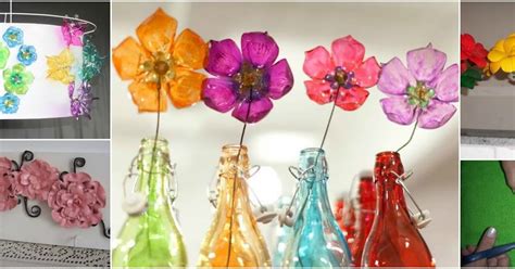 7 Hermosas Flores Para Hacer Con Botellas De Plástico Reciclados ~ Haz