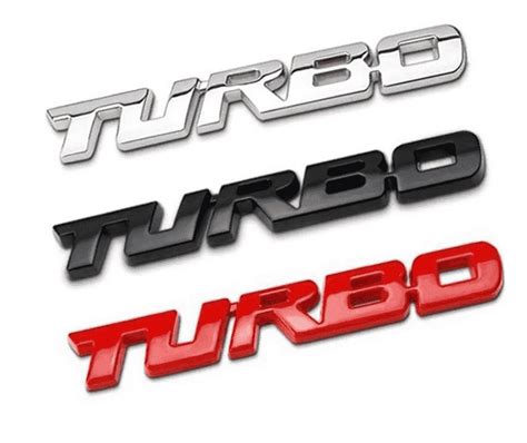 Turbo Badge For Car Styling Turbo 3D Metal Alloy 9 7 1 1 Cm AutoMods