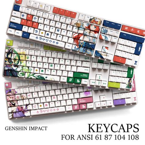 Genshin Impact NAHIDA NILOU Pbt Material Keycaps Set For ANSI 61 87 104