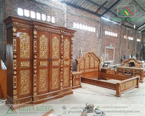 Set Kamar Tidur Ukir Gebyok Jati Furniture Jati Jepara