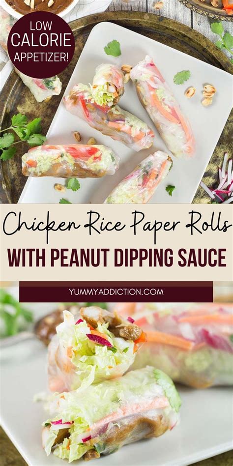 Vietnamese Chicken Rice Paper Rolls | Rice paper rolls, Rice paper recipes, Rice paper rolls recipes