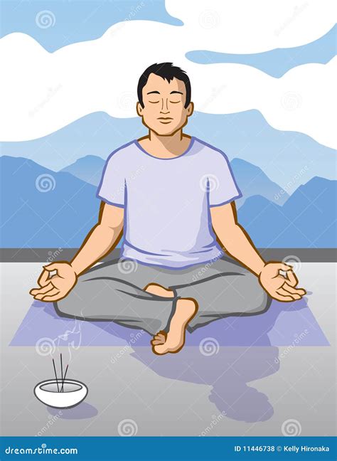 Man Meditating Stock Vector Illustration Of Relax Posture 11446738