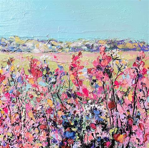 Landscape Painting Original Oil Painting Summer Fields Painting