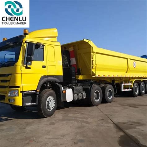 Factory Price Heavy Duty 3 Axles 4 Axles 50 80 Tons Hydraulic Tipper